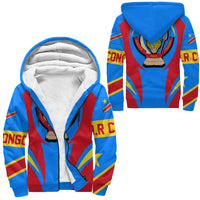 Wonder Print Shop Clothing - Democratic Republic Of The Congo Action Flag Sherpa Hoodie RLT7 - Wonder Print Shop