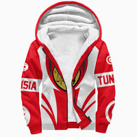 Wonder Print Shop Clothing - Tunisia Action Flag Sherpa Hoodie RLT7 - Wonder Print Shop