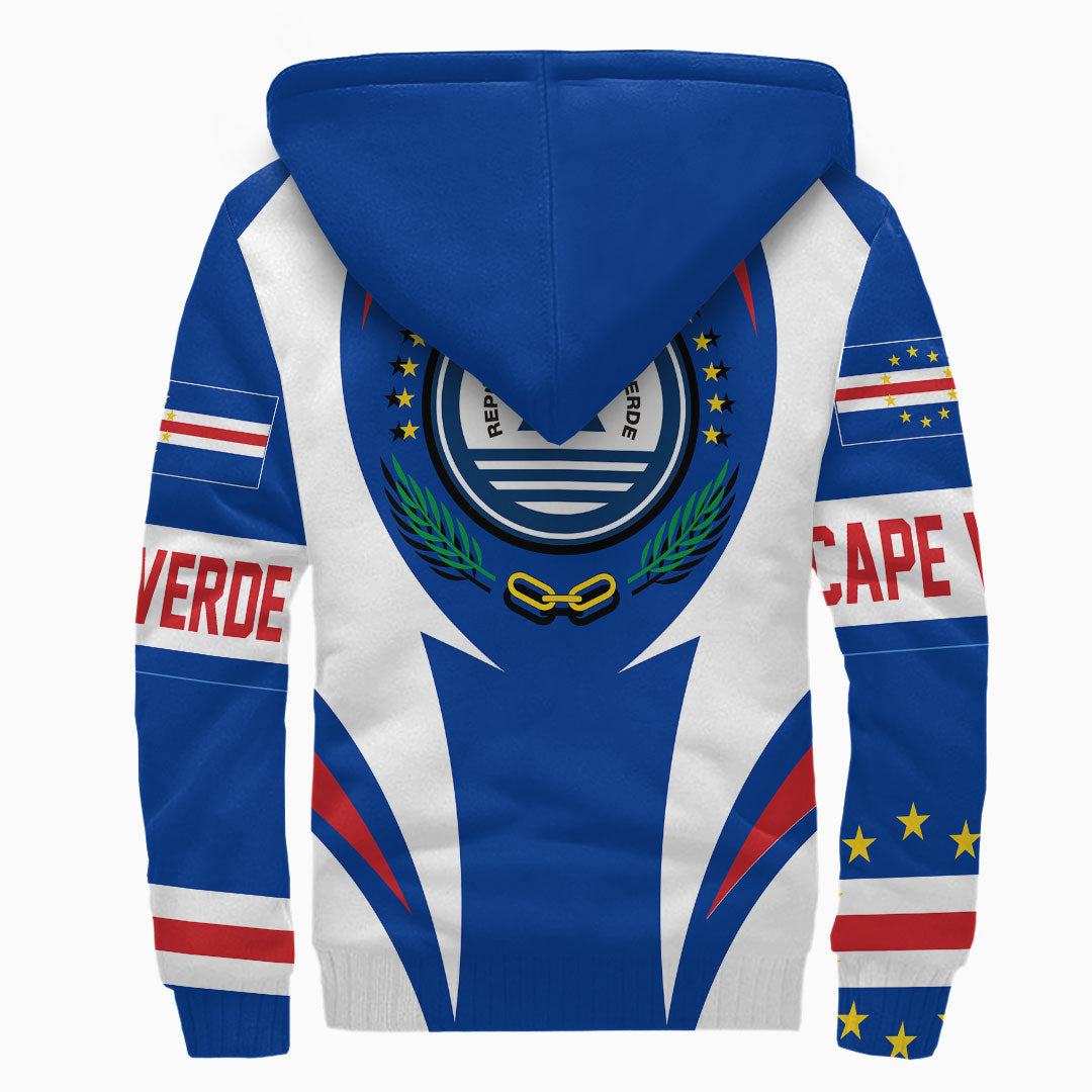 Wonder Print Shop Clothing - Cape Verde Action Flag Sherpa Hoodie RLT7 - Wonder Print Shop