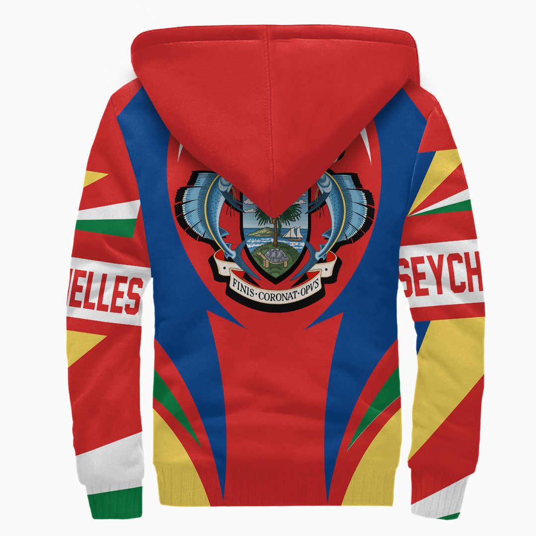 Wonder Print Shop Clothing - Seychelles Action Flag Sherpa Hoodie RLT7 - Wonder Print Shop