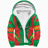 Wonder Print Shop Clothing - Burkina Faso Action Flag Sherpa Hoodie RLT7 - Wonder Print Shop