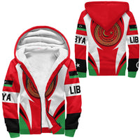 Wonder Print Shop Clothing - Libya Action Flag Sherpa Hoodie RLT7 - Wonder Print Shop
