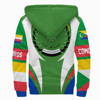 Wonder Print Shop Clothing - Comoros Action Flag Sherpa Hoodie RLT7 - Wonder Print Shop