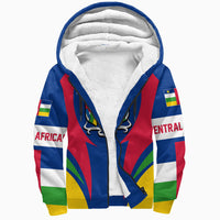 Wonder Print Shop Clothing - Central Africa Action Flag Sherpa Hoodie RLT7 - Wonder Print Shop