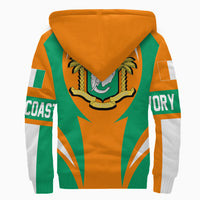 Wonder Print Shop Clothing - Ivory Coast Action Flag Sherpa Hoodie RLT7 - Wonder Print Shop