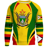 Wonder Print Shop Clothing - Zimbabwe Action Flag Sweatshirts RLT7 - Wonder Print Shop