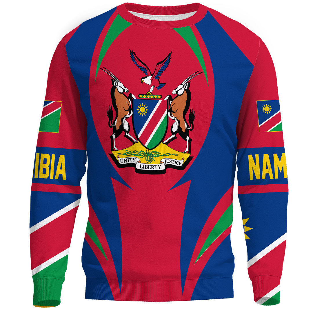 Wonder Print Shop Clothing - Nambia Action Flag Sweatshirts RLT7 - Wonder Print Shop