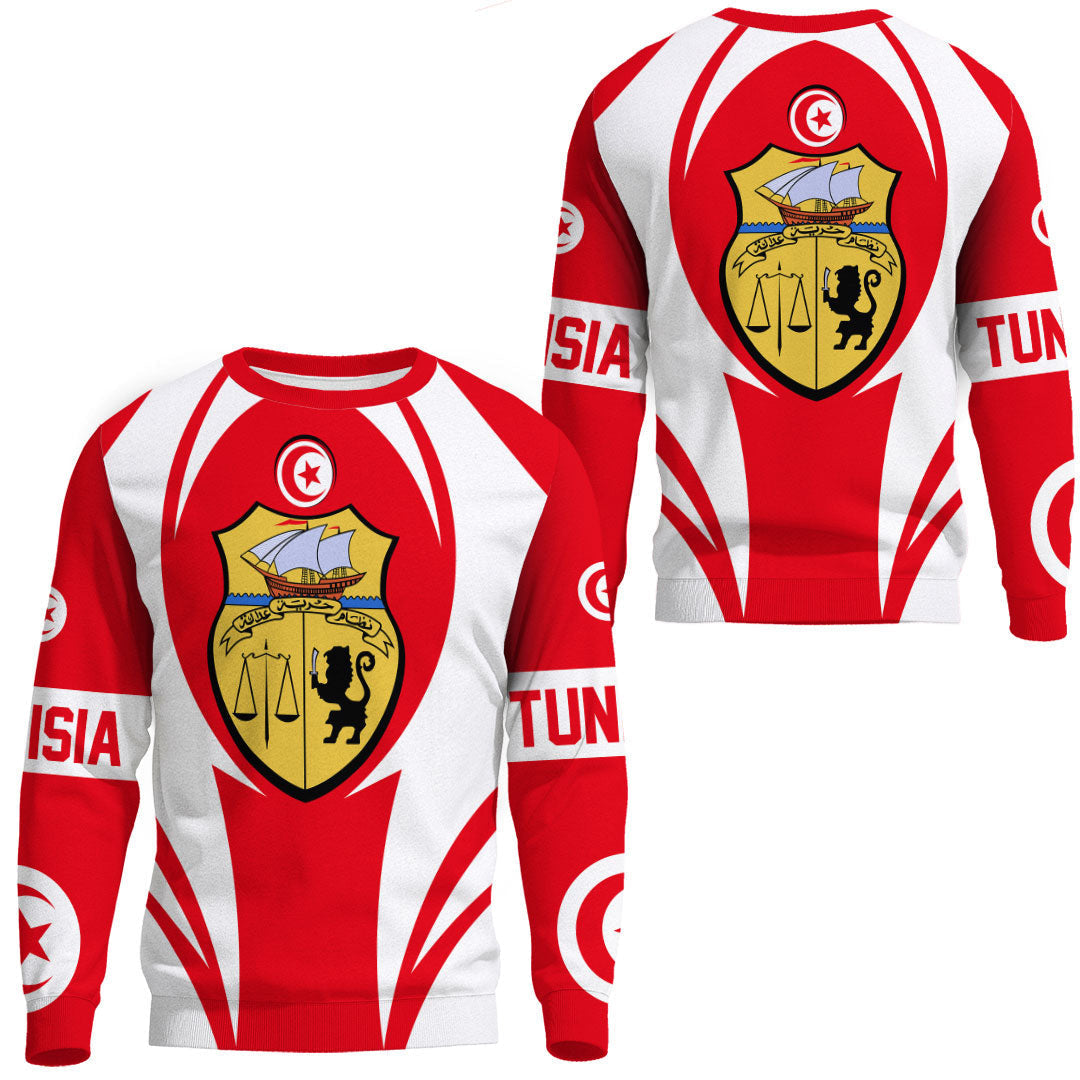 Wonder Print Shop Clothing - Tunisia Action Flag Sweatshirts RLT7 - Wonder Print Shop