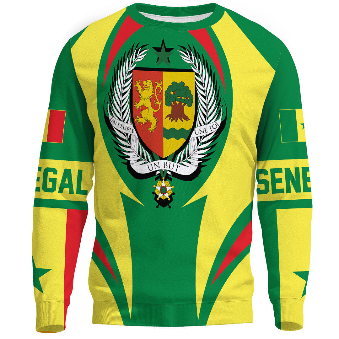 Wonder Print Shop Clothing - Senegal Action Flag Sweatshirts RLT7 - Wonder Print Shop