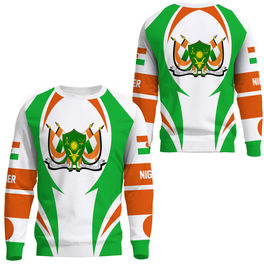 Wonder Print Shop Clothing - Niger Action Flag Sweatshirts RLT7 - Wonder Print Shop