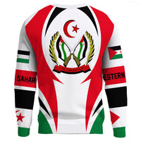 Wonder Print Shop Clothing - Western Sahara Action Flag Sweatshirts RLT7 - Wonder Print Shop