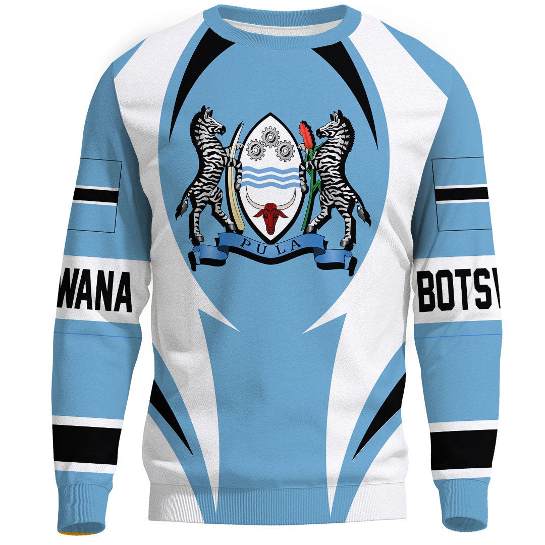 Wonder Print Shop Clothing - Botswana Action Flag Sweatshirts RLT7 - Wonder Print Shop