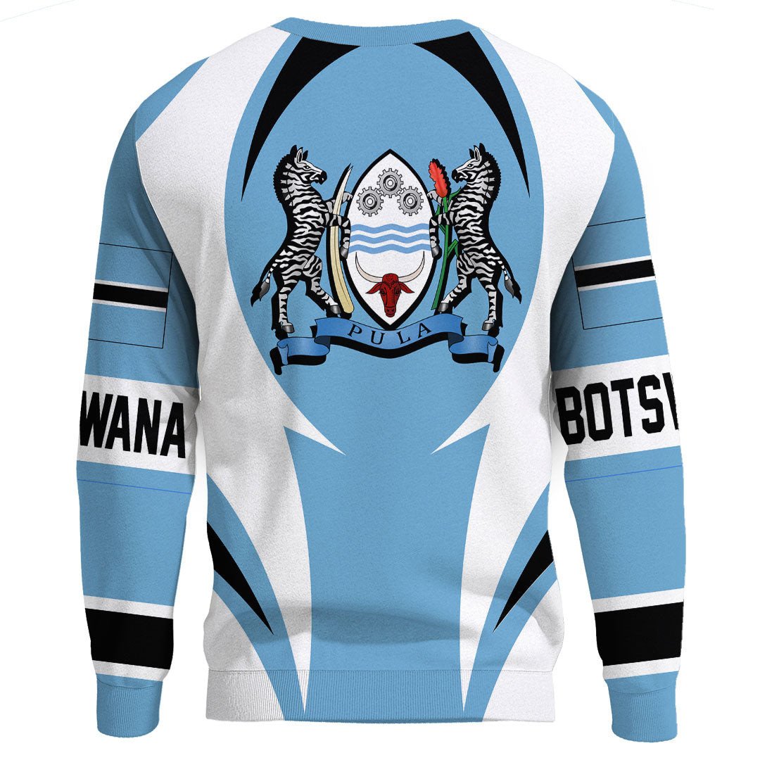 Wonder Print Shop Clothing - Botswana Action Flag Sweatshirts RLT7 - Wonder Print Shop