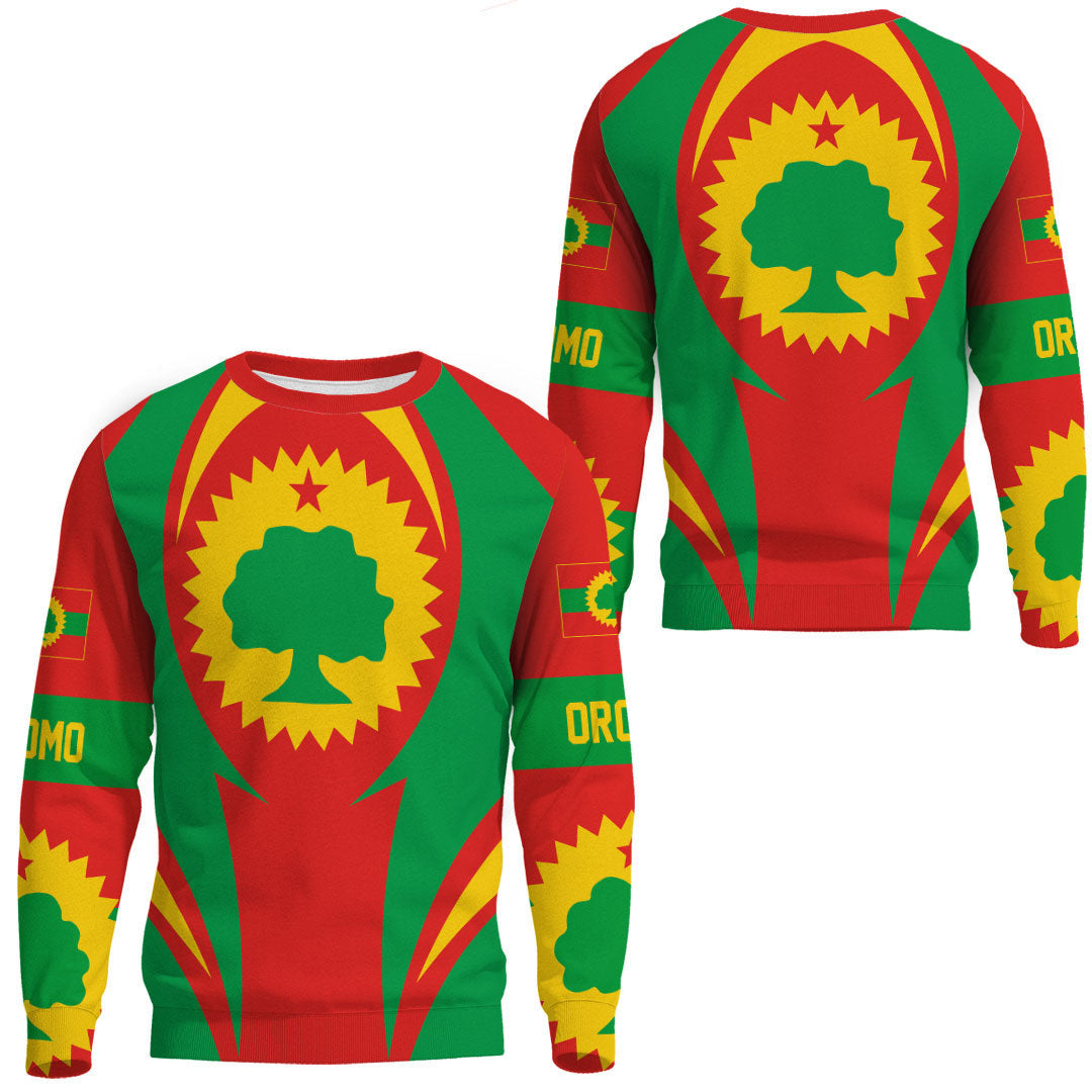Wonder Print Shop Clothing - Oromo Action Flag Sweatshirts RLT7 - Wonder Print Shop