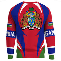 Wonder Print Shop Clothing - Gambia Action Flag Sweatshirts RLT7 - Wonder Print Shop