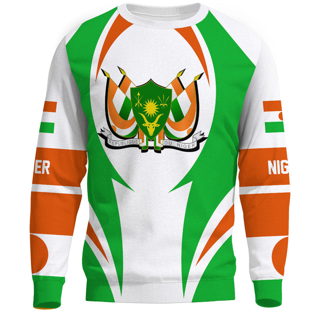 Wonder Print Shop Clothing - Niger Action Flag Sweatshirts RLT7 - Wonder Print Shop