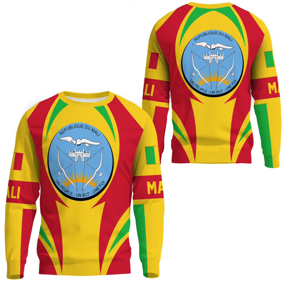 Wonder Print Shop Clothing - Mali Action Flag Sweatshirts RLT7 - Wonder Print Shop