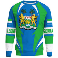 Wonder Print Shop Clothing - Sierra Leone Action Flag Sweatshirts RLT7 - Wonder Print Shop