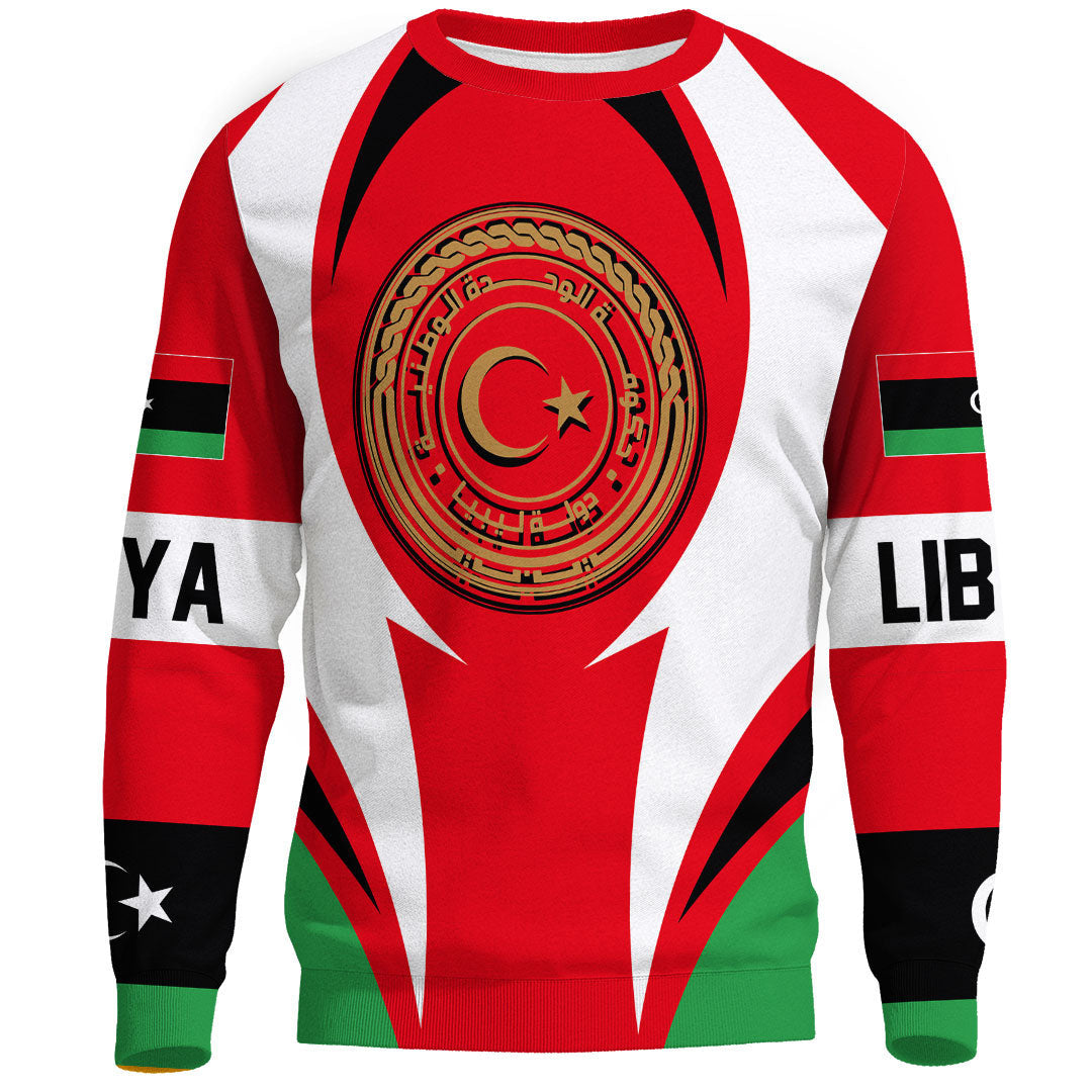 Wonder Print Shop Clothing - Libya Action Flag Sweatshirts RLT7 - Wonder Print Shop