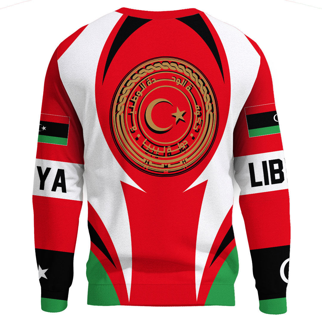 Wonder Print Shop Clothing - Libya Action Flag Sweatshirts RLT7 - Wonder Print Shop