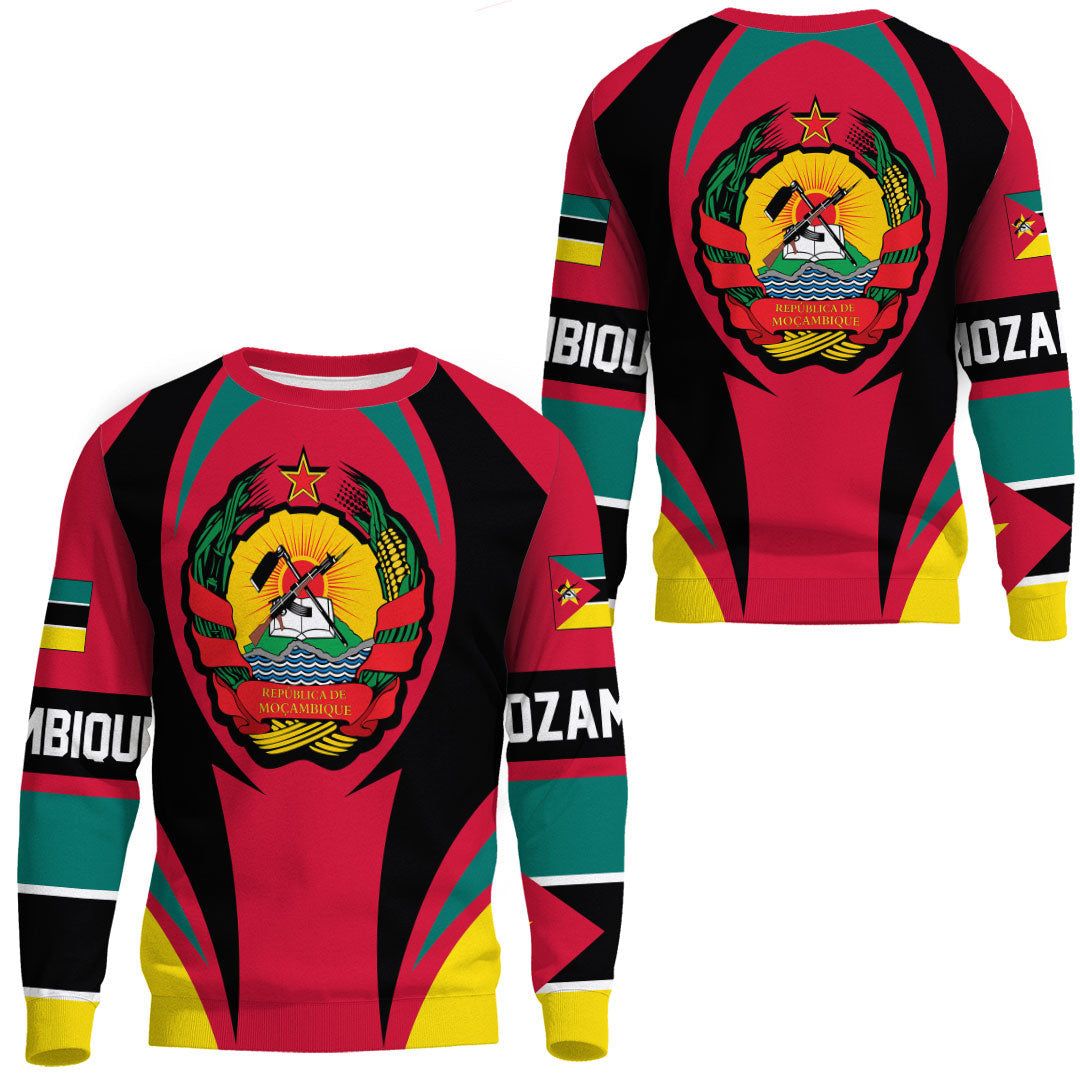 Wonder Print Shop Clothing - Mozambique Action Flag Sweatshirts RLT7 - Wonder Print Shop