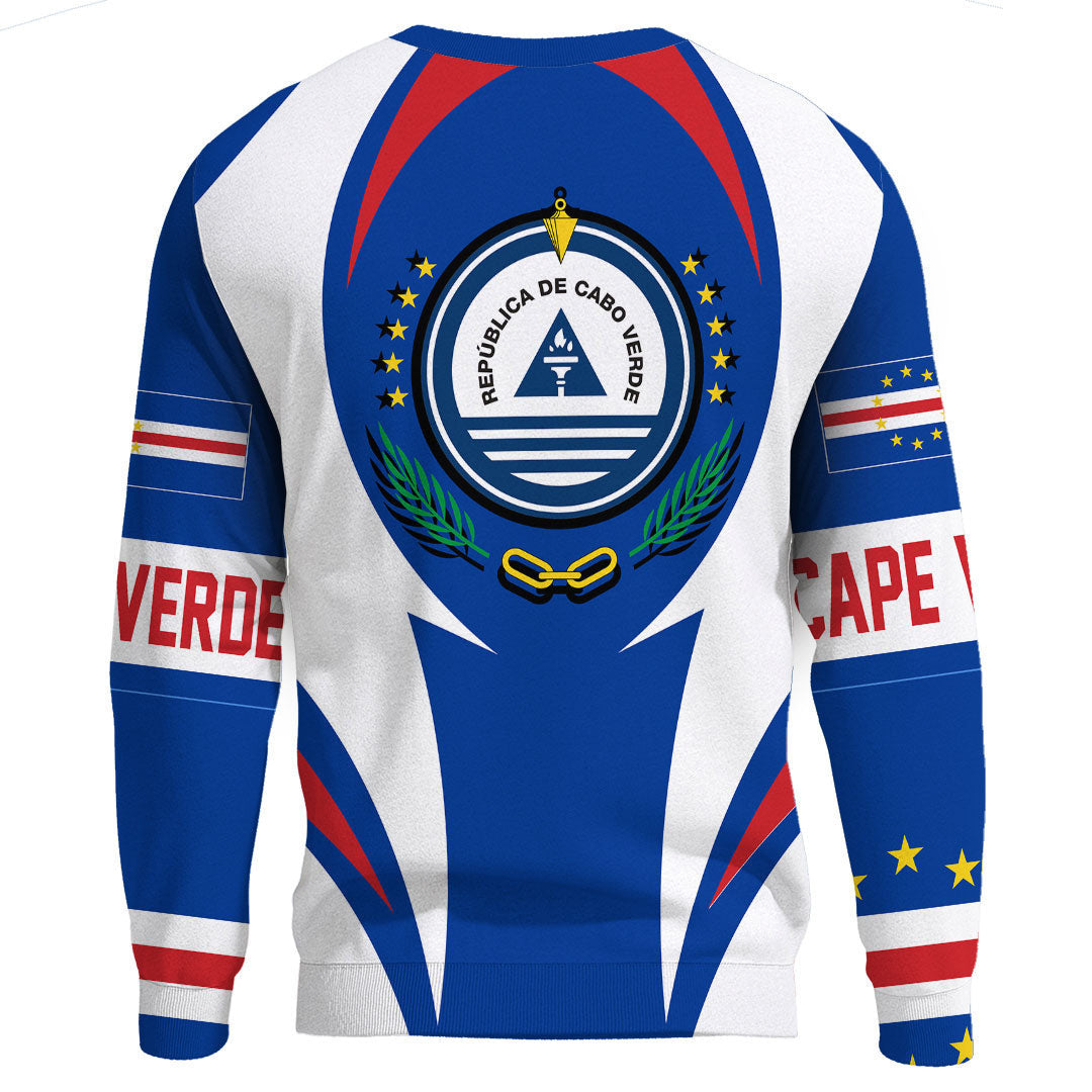 Wonder Print Shop Clothing - Cape Verde Action Flag Sweatshirts RLT7 - Wonder Print Shop