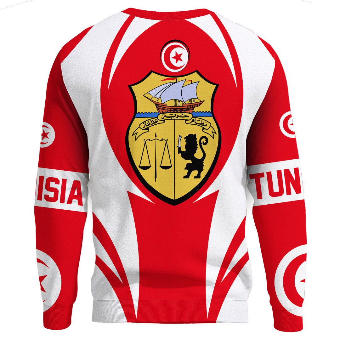 Wonder Print Shop Clothing - Tunisia Action Flag Sweatshirts RLT7 - Wonder Print Shop