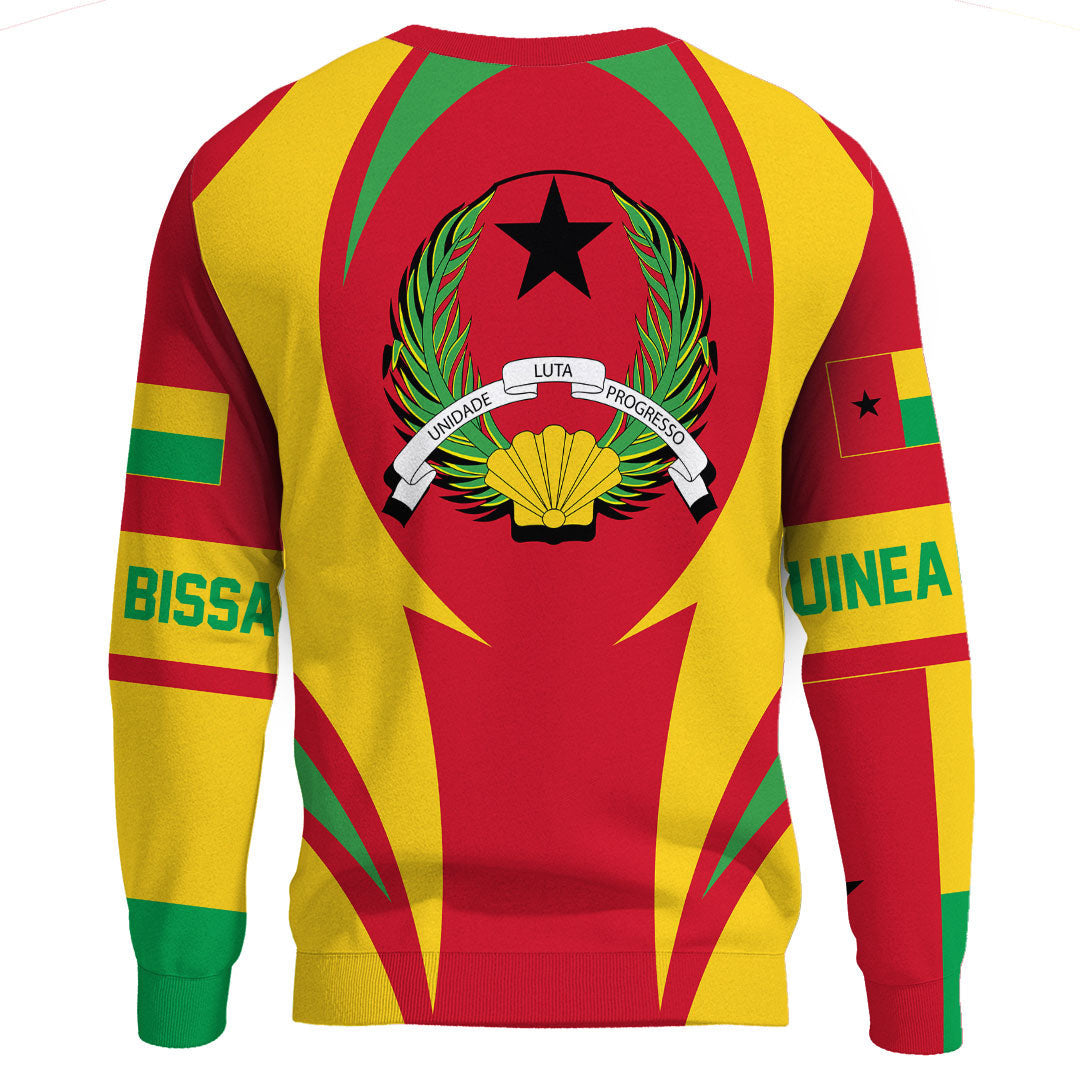Wonder Print Shop Clothing - Guinea Bissau Action Flag Sweatshirts RLT7 - Wonder Print Shop
