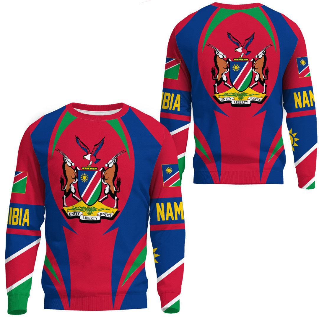 Wonder Print Shop Clothing - Nambia Action Flag Sweatshirts RLT7 - Wonder Print Shop
