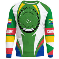 Wonder Print Shop Clothing - Comoros Action Flag Sweatshirts RLT7 - Wonder Print Shop