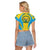 Wonder Print Shop Clothing - Rwanda Action Flag Women's Raglan Cropped T shirt RLT7 - Wonder Print Shop