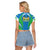 Wonder Print Shop Clothing - Sierra Leone Action Flag Women's Raglan Cropped T shirt RLT7 - Wonder Print Shop