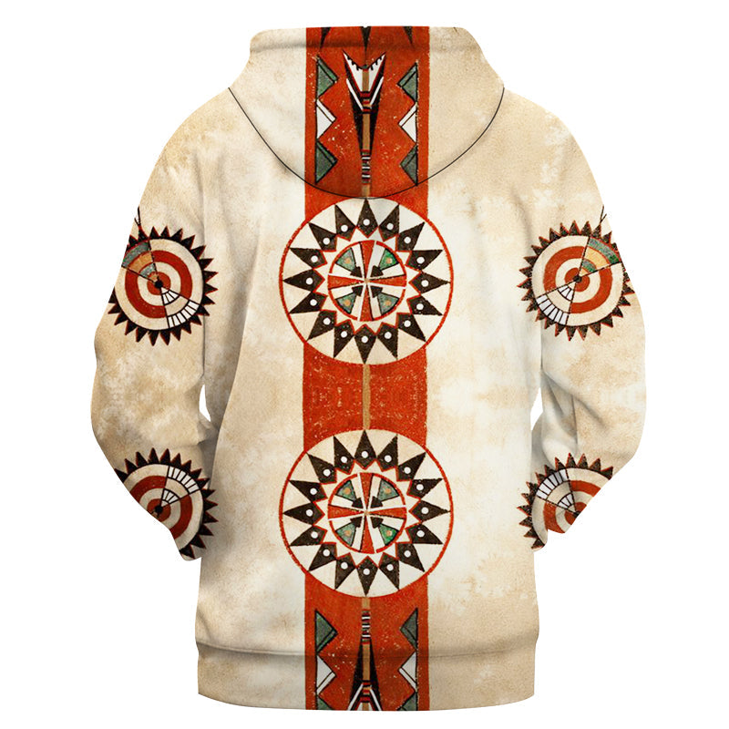 Native American Drum Head Pattern Native American 3D Hoodie LT10 - Wonder Print Shop