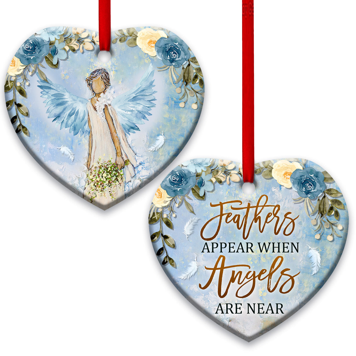 angel-faith-feathers-appear-when-angels-are-near-heart-ornament