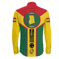 Wonder Print Shop Clothing - Ghana Rising Symbol Adinkra Tattoo Long Sleeve Button Shirt RLT7 - Wonder Print Shop