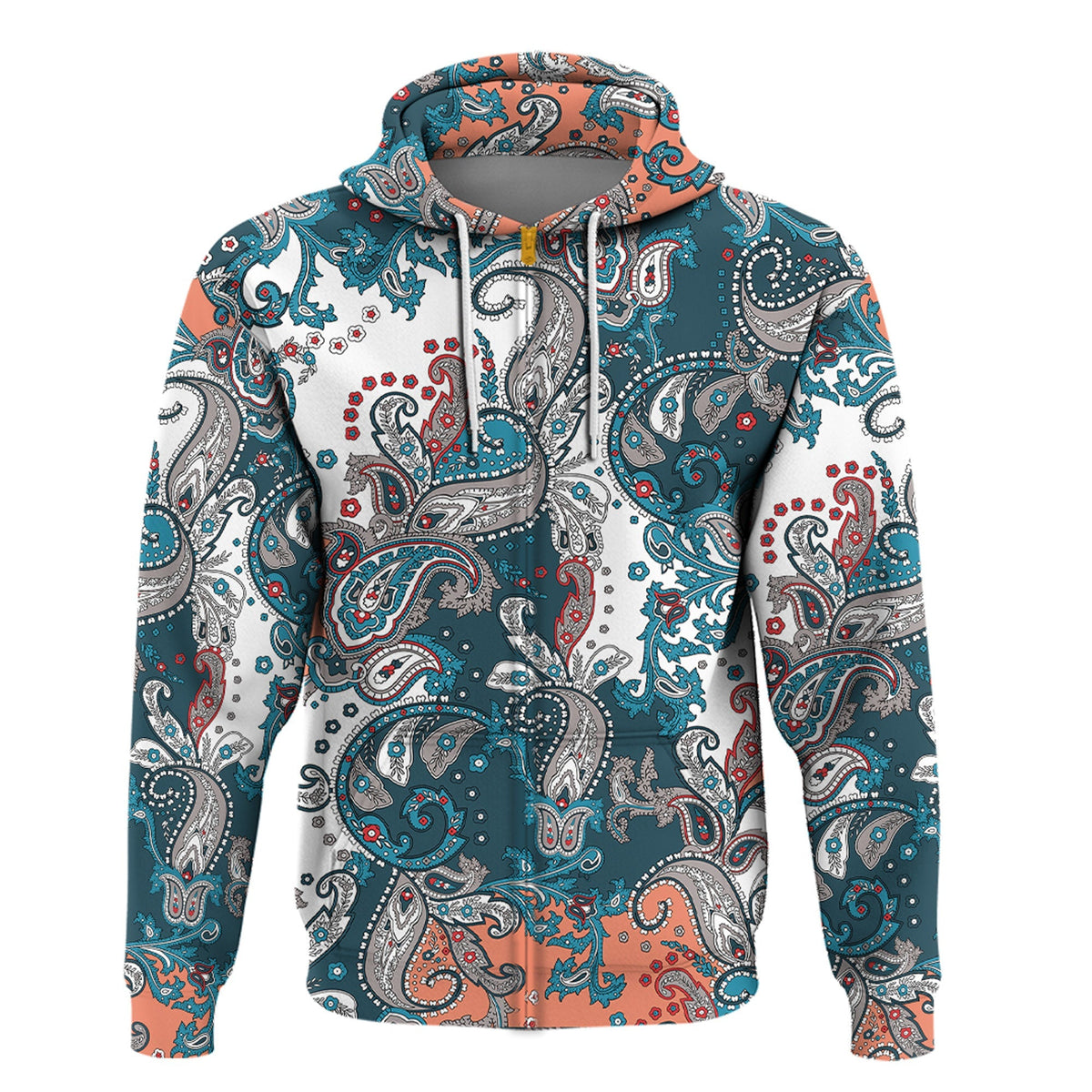 Paisley Bandana Hoodie Pattern Seamless Ver.215 RLT13 - Wonder Print Shop