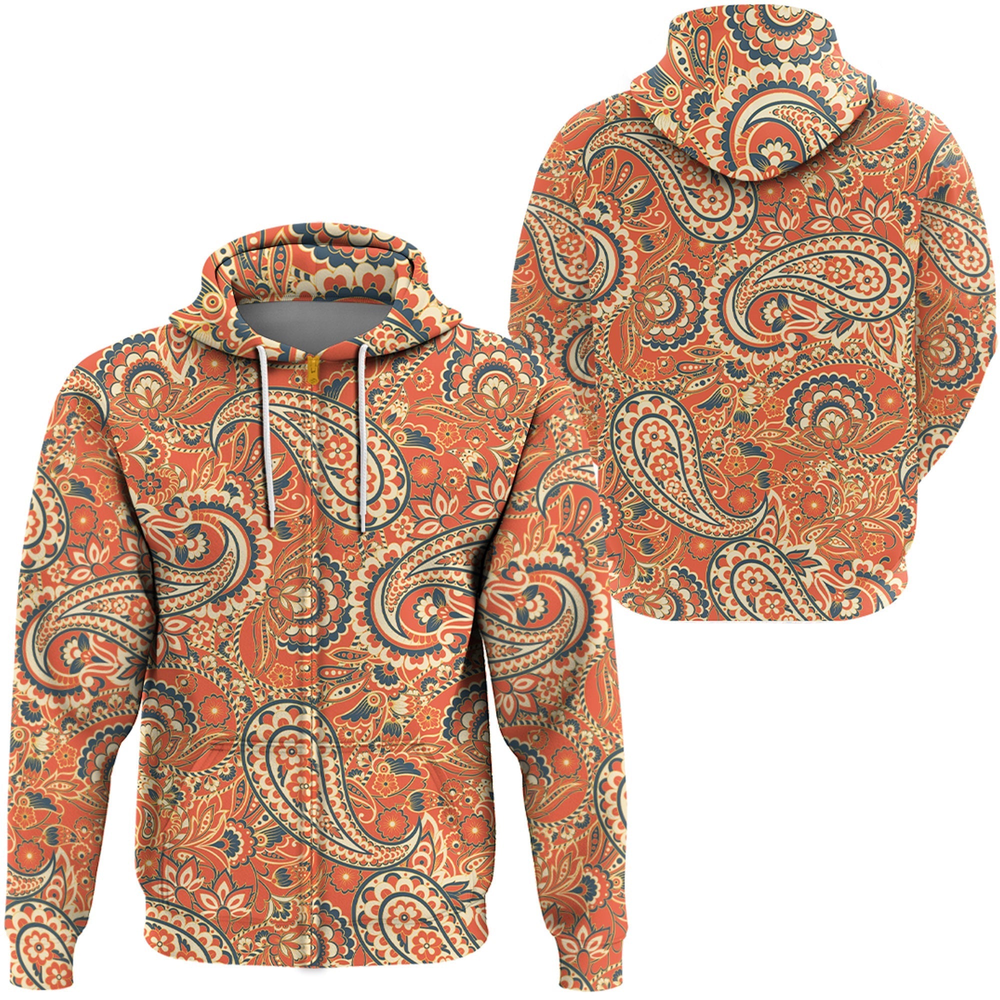 Paisley Bandana Hoodie Pattern Seamless Ver.206 RLT13 - Wonder Print Shop
