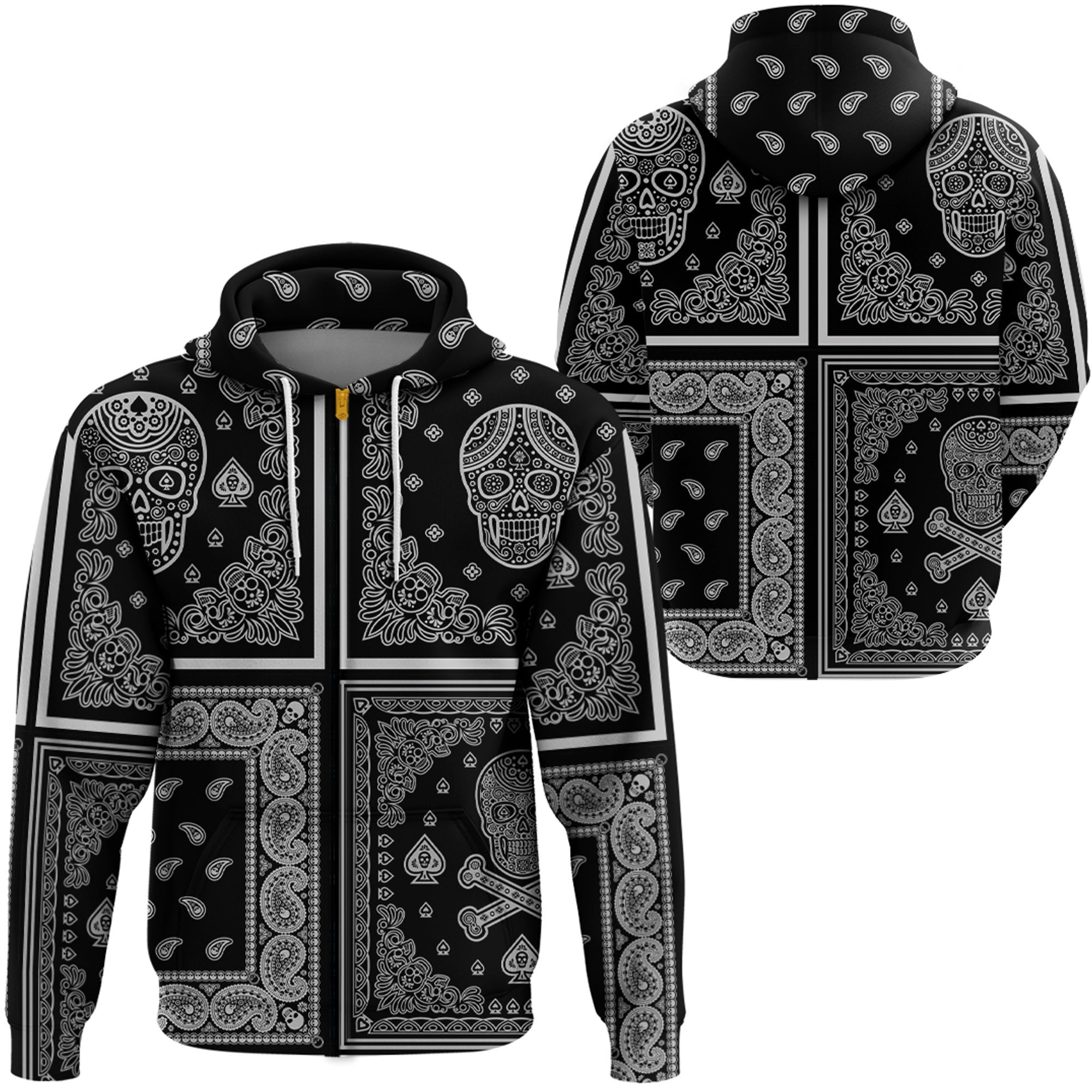 Paisley Bandana Hoodie Pattern Seamless Ver.214 RLT13 - Wonder Print Shop
