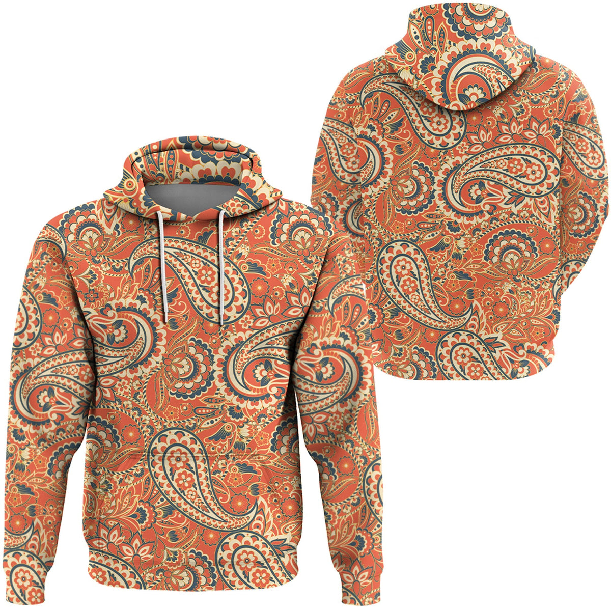 Paisley Bandana Hoodie Pattern Seamless Ver.206 RLT13 - Wonder Print Shop