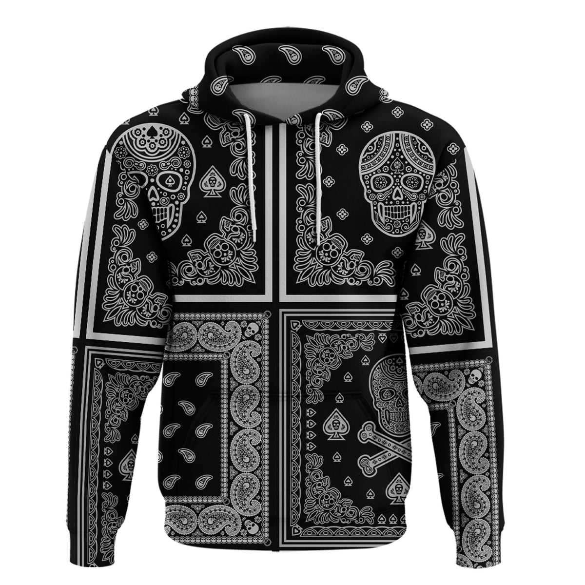 Paisley Bandana Hoodie Pattern Seamless Ver.214 RLT13 - Wonder Print Shop