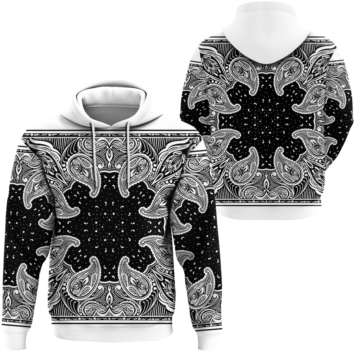 Paisley Bandana Hoodie Pattern Seamless Ver.212 RLT13 - Wonder Print Shop