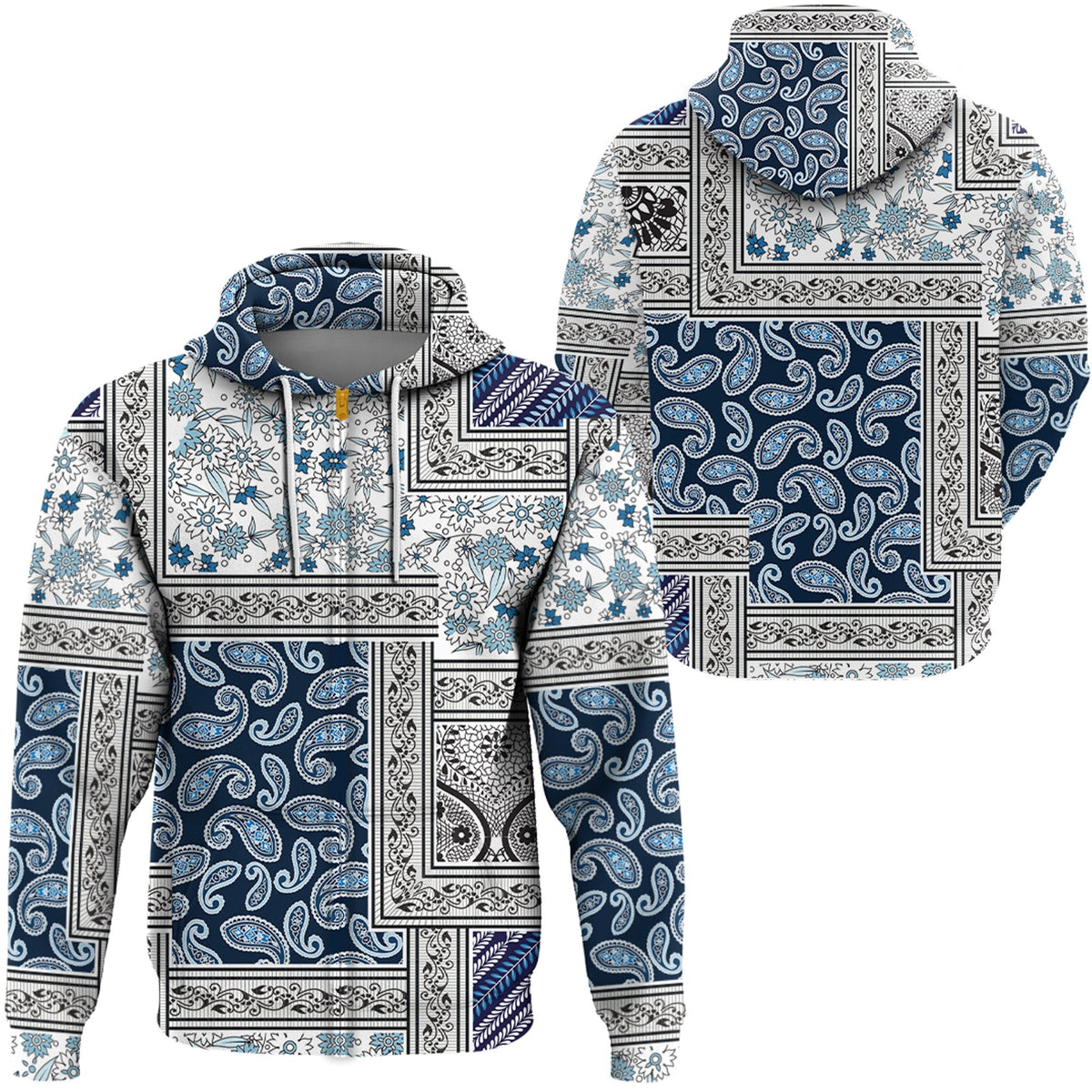 Paisley Bandana Hoodie Pattern Seamless Ver.213 RLT13 - Wonder Print Shop