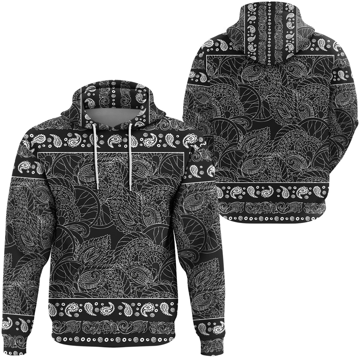 Paisley Bandana Hoodie Pattern Seamless Ver.220 RLT13 - Wonder Print Shop