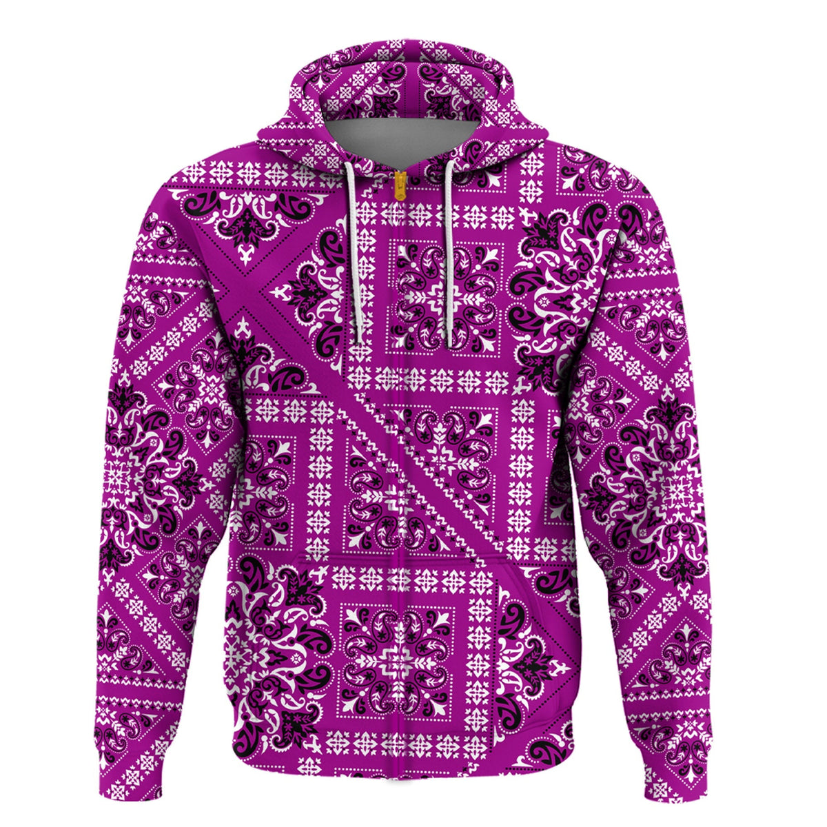 Paisley Bandana Hoodie Pattern Seamless Ver.217 RLT13 - Wonder Print Shop