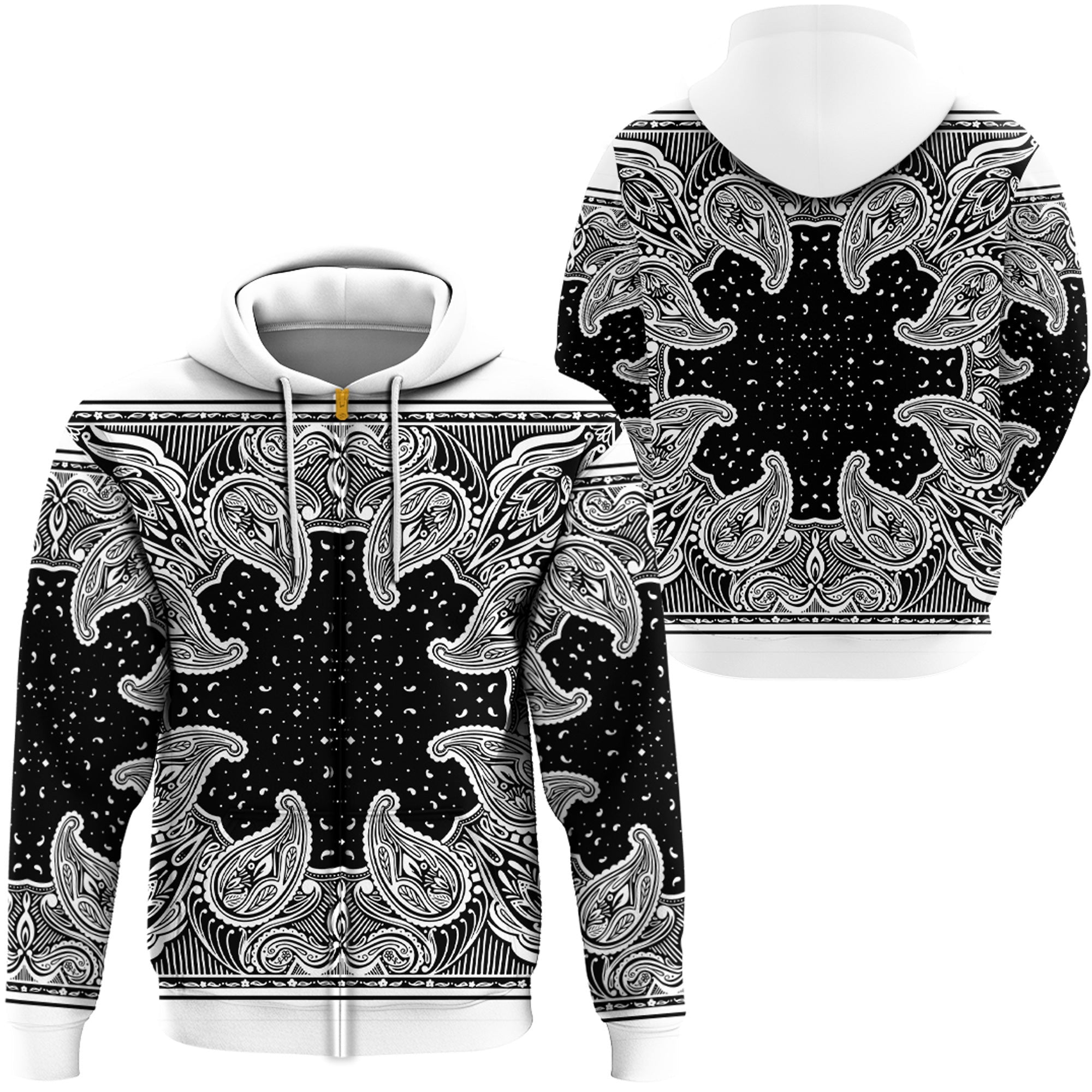 Paisley Bandana Hoodie Pattern Seamless Ver.212 RLT13 - Wonder Print Shop
