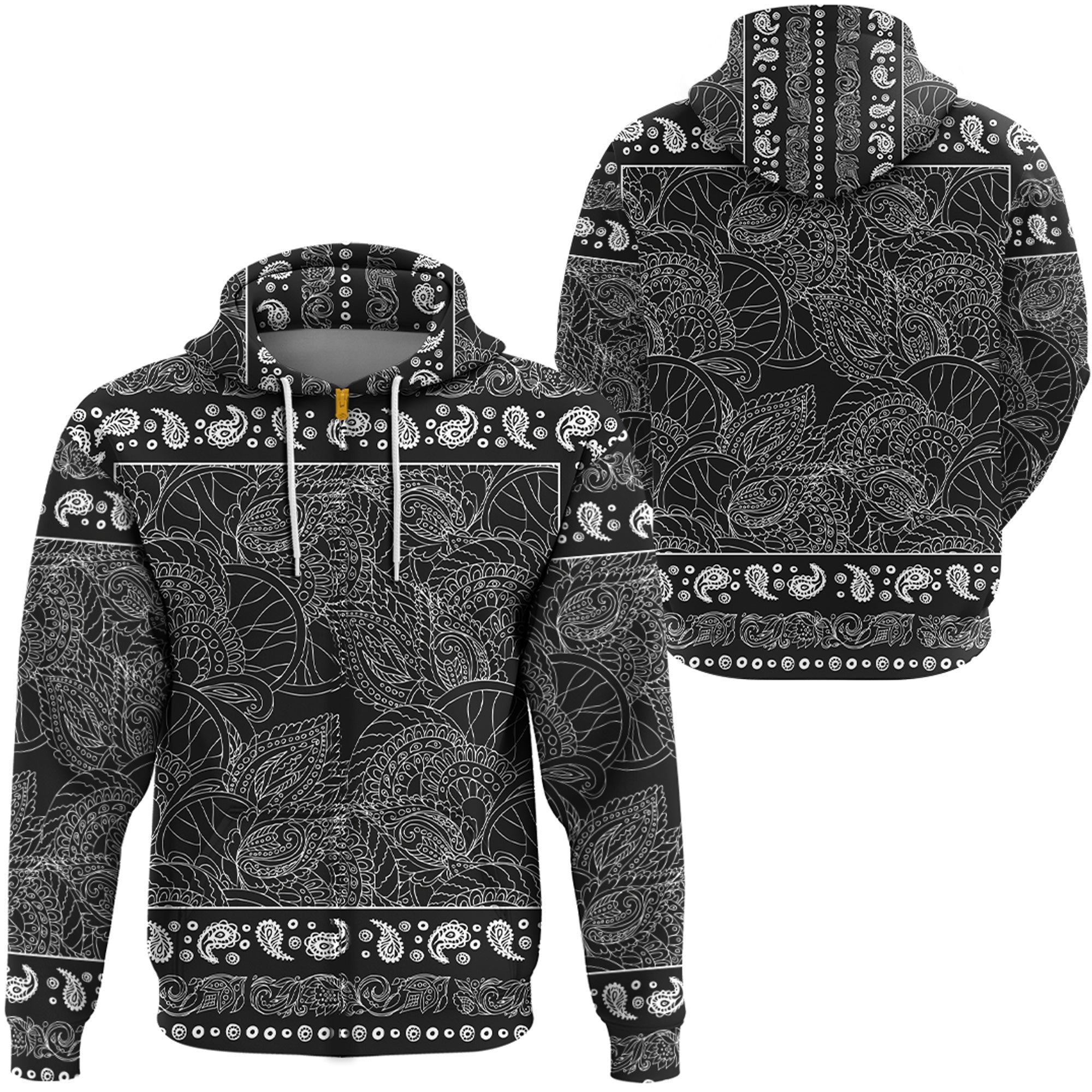 Paisley Bandana Hoodie Pattern Seamless Ver.220 RLT13 - Wonder Print Shop