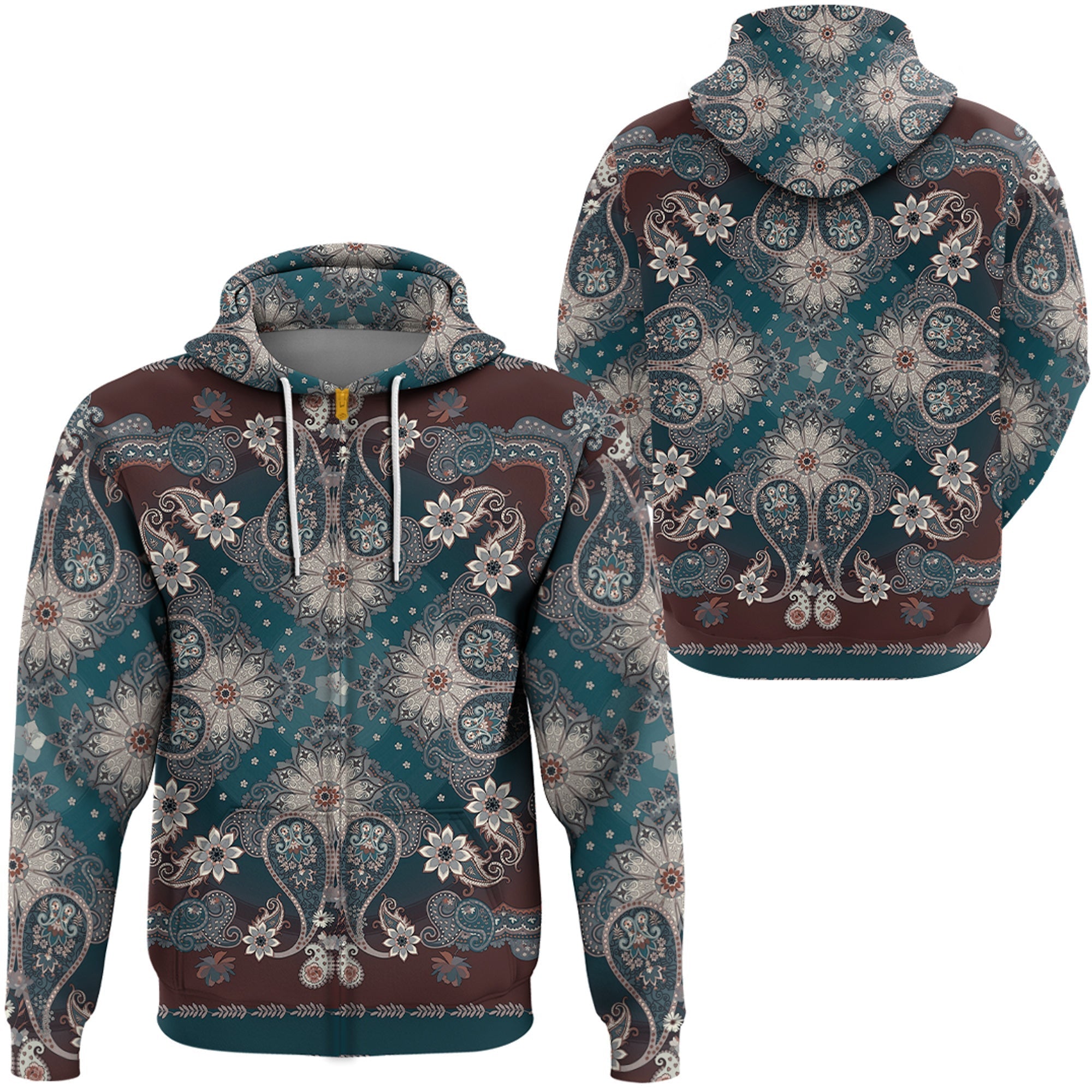 Paisley Bandana Hoodie Pattern Seamless Ver.223 RLT13 - Wonder Print Shop
