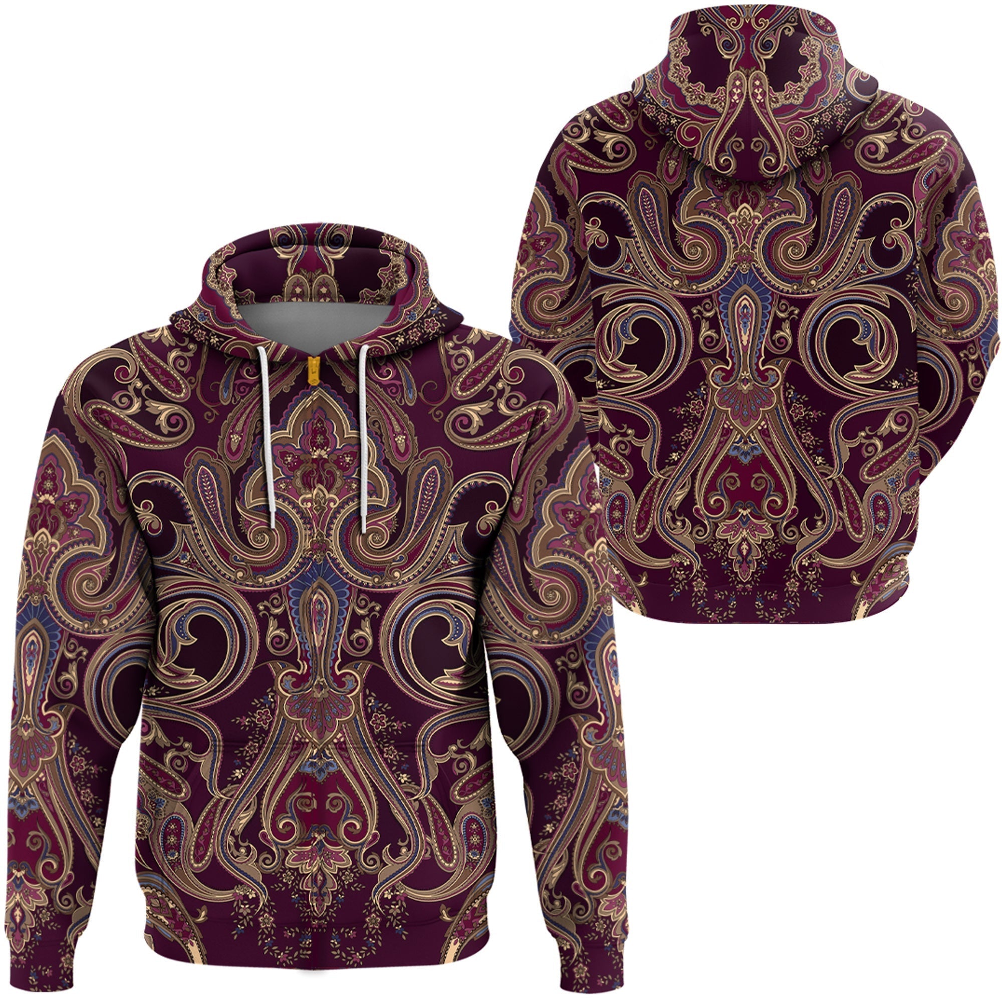 Paisley Bandana Hoodie Pattern Seamless Ver.208 RLT13 - Wonder Print Shop