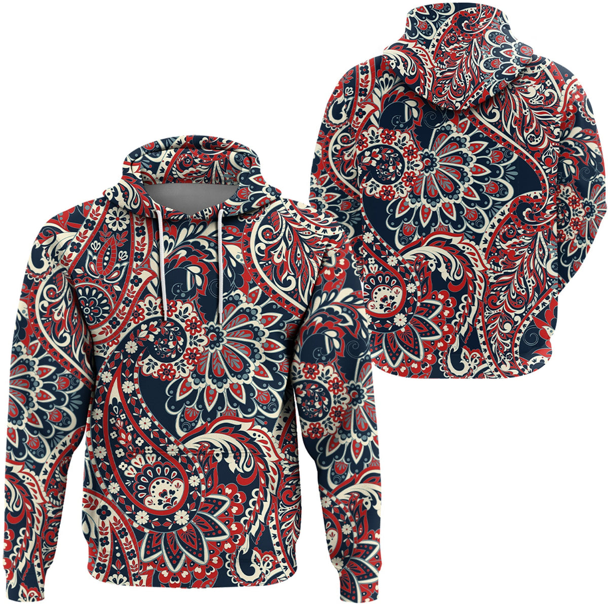 Paisley Bandana Hoodie Pattern Seamless Ver.175 RLT13 - Wonder Print Shop