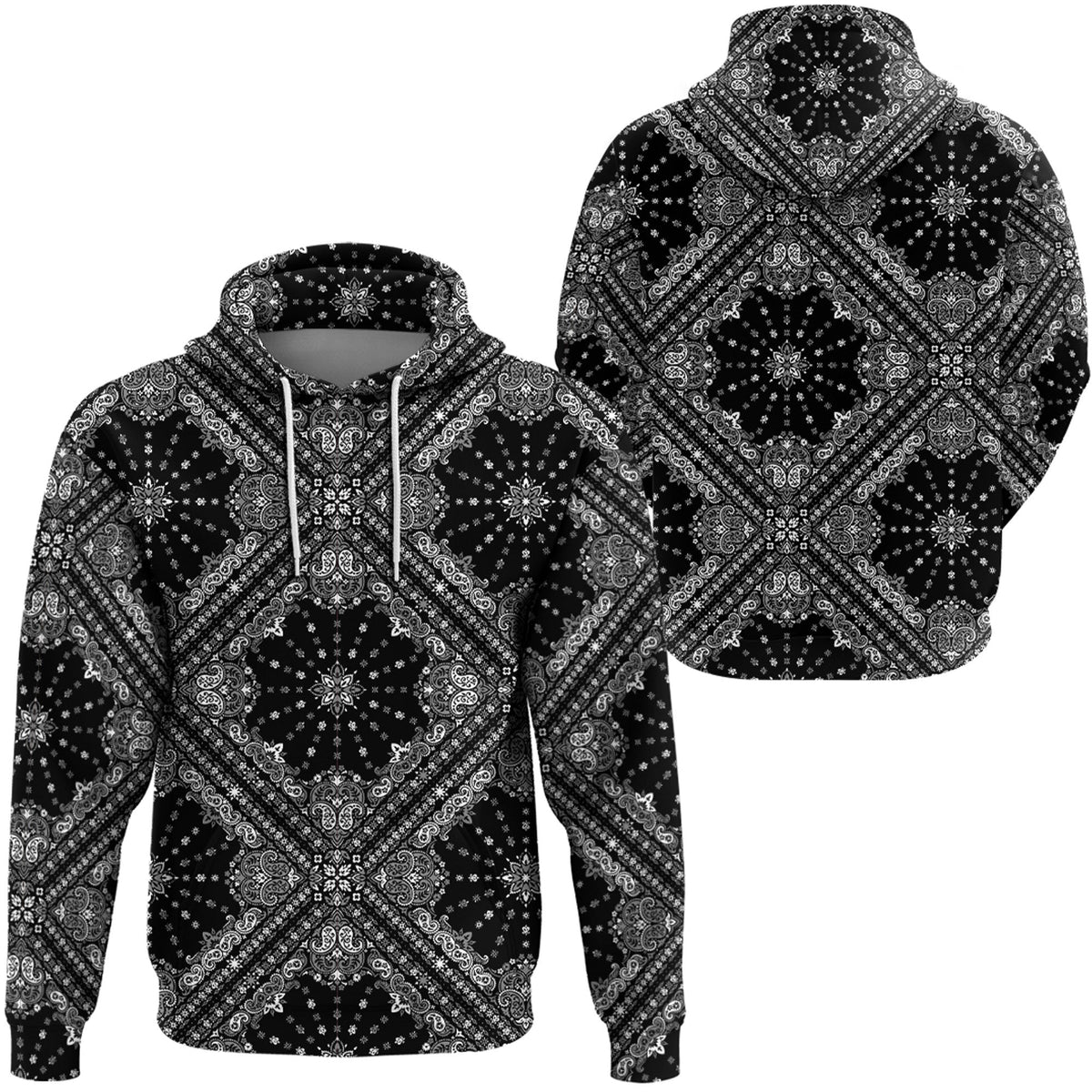 Paisley Bandana Hoodie Pattern Seamless Ver.185 RLT13 - Wonder Print Shop